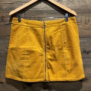 Mustard Corduroy Mini Skirt
